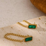 Emerald Green Luxury Necklace with Bracelet and Earrings