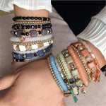 Trendy Multilayer Crystal Stone Beads High Quality Bracelets