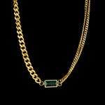 Emerald Green Luxury Necklace with Bracelet and Earrings