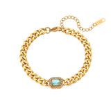 High Quality 18K Gold Plated Cuban Chain Necklace & Bracelet