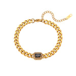 High Quality 18K Gold Plated Cuban Chain Necklace & Bracelet