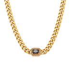 High Quality 18K Gold Plated Cuban Chain Necklace & Bracelet