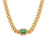 High Quality 18K Gold Plated Cuban Chain Necklace & Bracelet