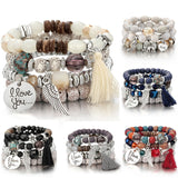 Trendy Multilayer Crystal Stone Beads High Quality Bracelets