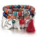 Trendy Multilayer Crystal Stone Beads High Quality Bracelets