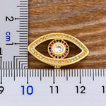 Watch Strap CZ Diamond "Evil Eye" Bracelet 18K Gold Plated