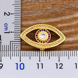 Watch Strap CZ Diamond "Evil Eye" Bracelet 18K Gold Plated