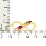 Adjustable Infinity Gemstones Bracelets 18k Gold Plated Solid Beads