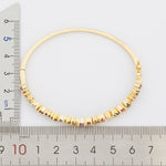 High Quality Gemstones Bangle With Pave Lock Solid 18k Gold Plated