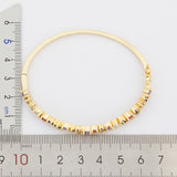 High Quality Gemstones Bangle With Pave Lock Solid 18k Gold Plated