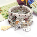 Trendy Multilayer Crystal Stone Beads High Quality Bracelets