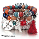 Trendy Multilayer Crystal Stone Beads High Quality Bracelets