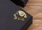 Red/Blue/Black Gemstones Elephant Bracelet Handmade Solid Beads 18k Gold plated