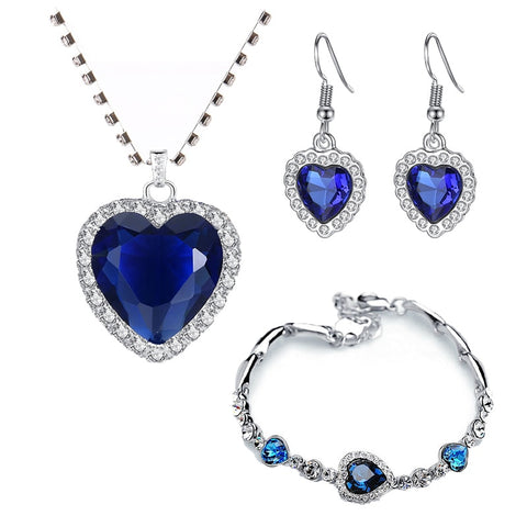 Titanic 3pc/Set for $39.99 Crystal Necklace with Matching Bracelet and Earrings