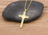 Precious Trending Crystal Cross Pendant with Gold Chain 18k Gold Plated "6 Styles"