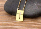 Precious Trending Crystal Cross Pendant with Gold Chain 18k Gold Plated "6 Styles"