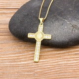 Precious Trending Crystal Cross Pendant with Gold Chain 18k Gold Plated "6 Styles"