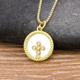 Precious Trending Crystal Cross Pendant with Gold Chain 18k Gold Plated "6 Styles"