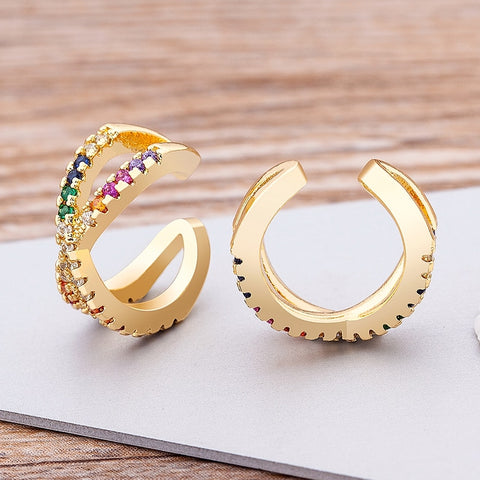 Elegant Cuff Earrings 18K gold plated