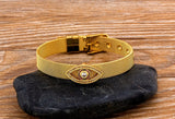 Watch Strap CZ Diamond "Evil Eye" Bracelet 18K Gold Plated