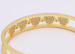 Beautiful Gemstones "Cuff  Bangles" Luxury Collection 18k Gold Plated  "10 Styles"