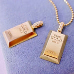 Luxury 18K Gold Plated Solid Pendant with Chain