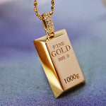 Luxury 18K Gold Plated Solid Pendant with Chain